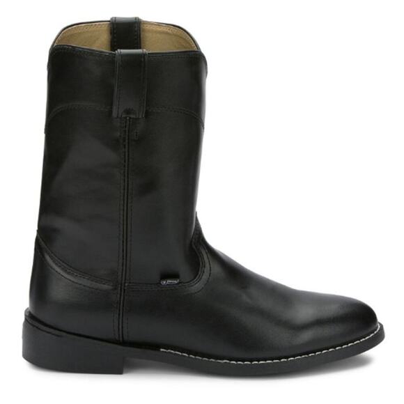 NWT Justin Women's Black Temple 10" Roper Boots Size 6 - Picture 1 of 10